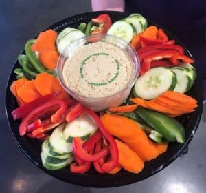 veggie hummus tray